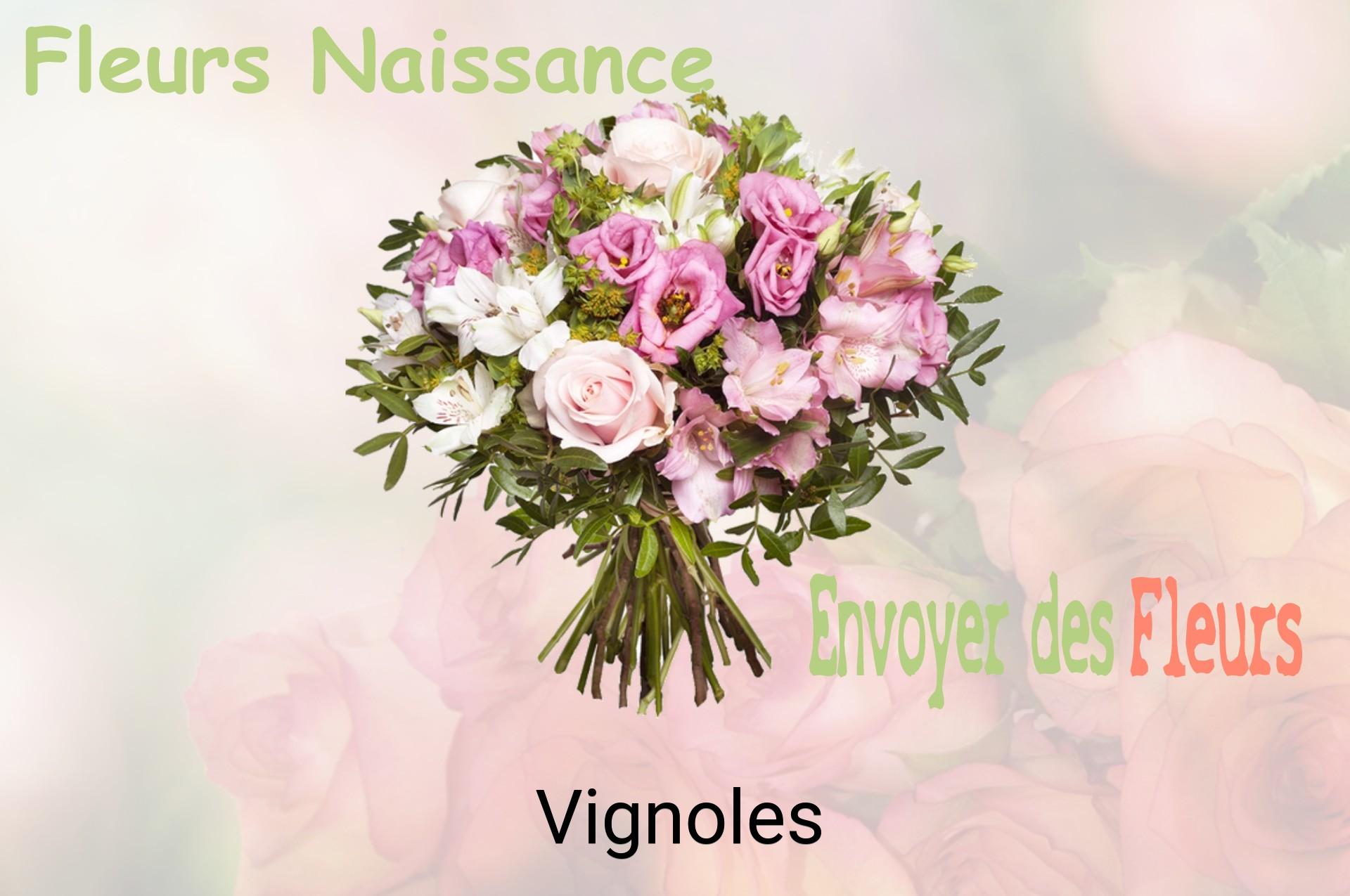 Bouquet de fleurs de naissance livré à Vignoles